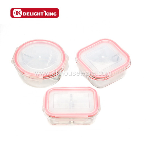 Oven Use Glass Food Containers with 2 Compartments